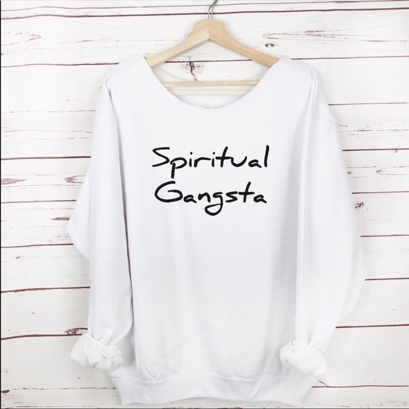 Tops - NEW White Spiritual Gangsta Sweater, Slouchy